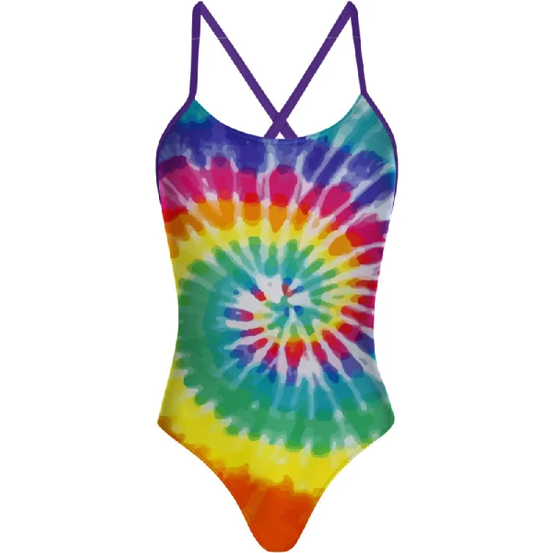 Tie Dye Colors - Tieback One Piece Swimsuit