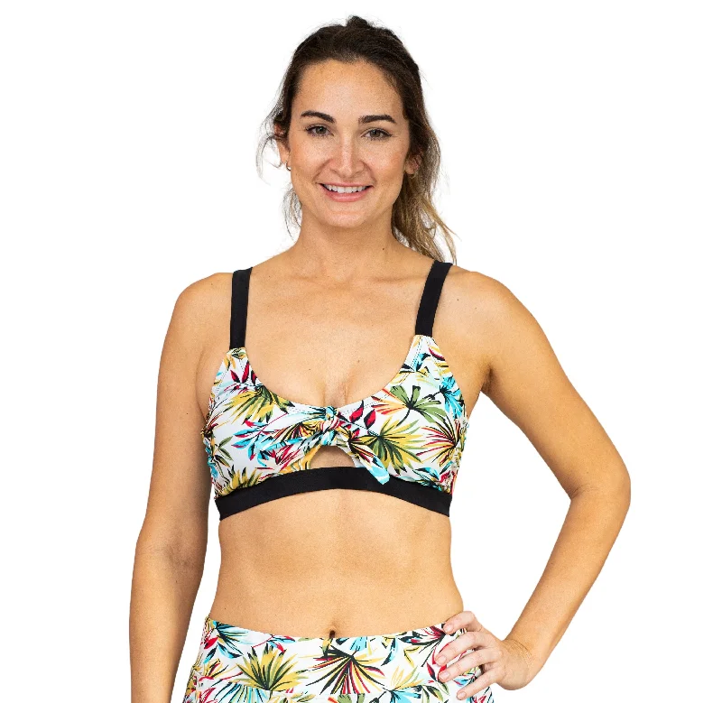 supportive bikini top-Tie Front Bralette D/DD