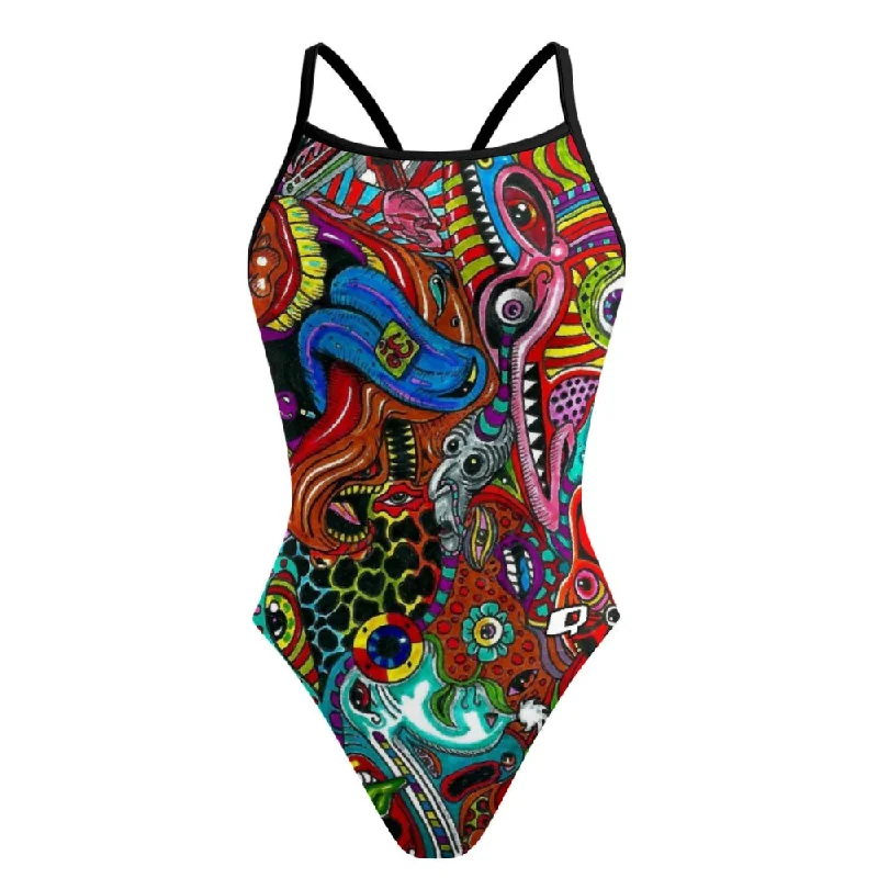 Trippy Hippie Skinny Strap Swimsuit