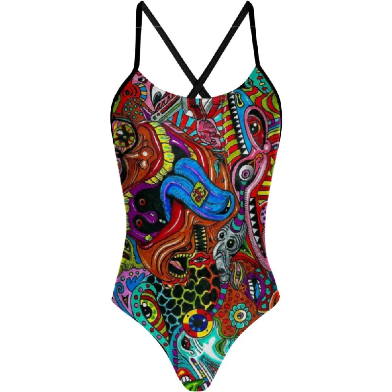 Trippy Hippie - Tieback One Piece Swimsuit