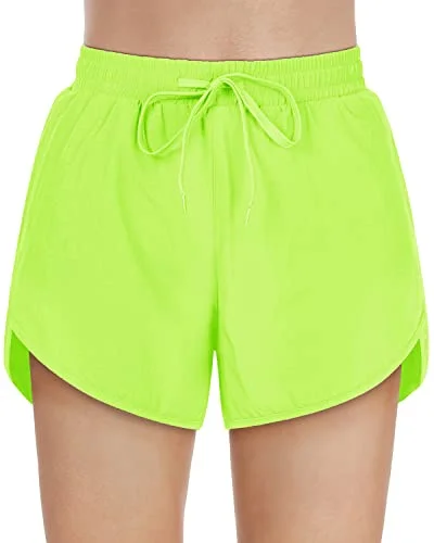 UPF 50+ High Waisted Women's Board Shorts Swim Shorts