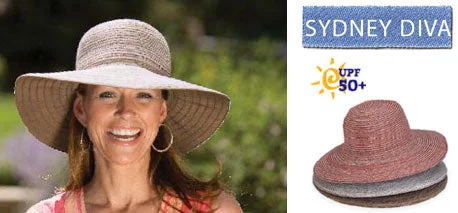 stylish wide-brim sun hat-WALLAROO Sydney Diva Hat