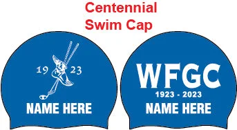 durable polyester sun hat-Winged Foot Swim Team Personalized Silicone SWIM CAP